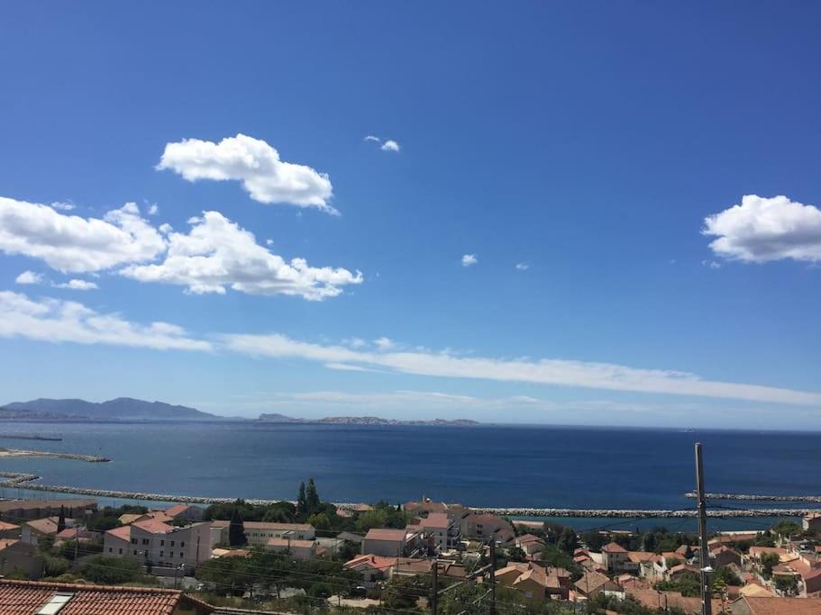 Superbe Terrasse Avec Vue Panoramique Sur La Mer マルセイユ エクステリア 写真